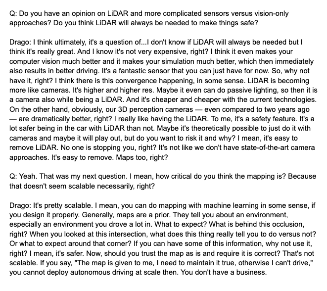 bagguley's tweet photo. @Techgnostik @JamesHoffmann3 @TaylorOgan The maps are prior knowledge which makes driving much, much safer but it can drive without them. And keeping them up to date isn't and issue either, neither is coping with maps which may be slightly out of date. We all drive better on familiar roads, right. This is no different. https://t.co/A2H8rdgCSs