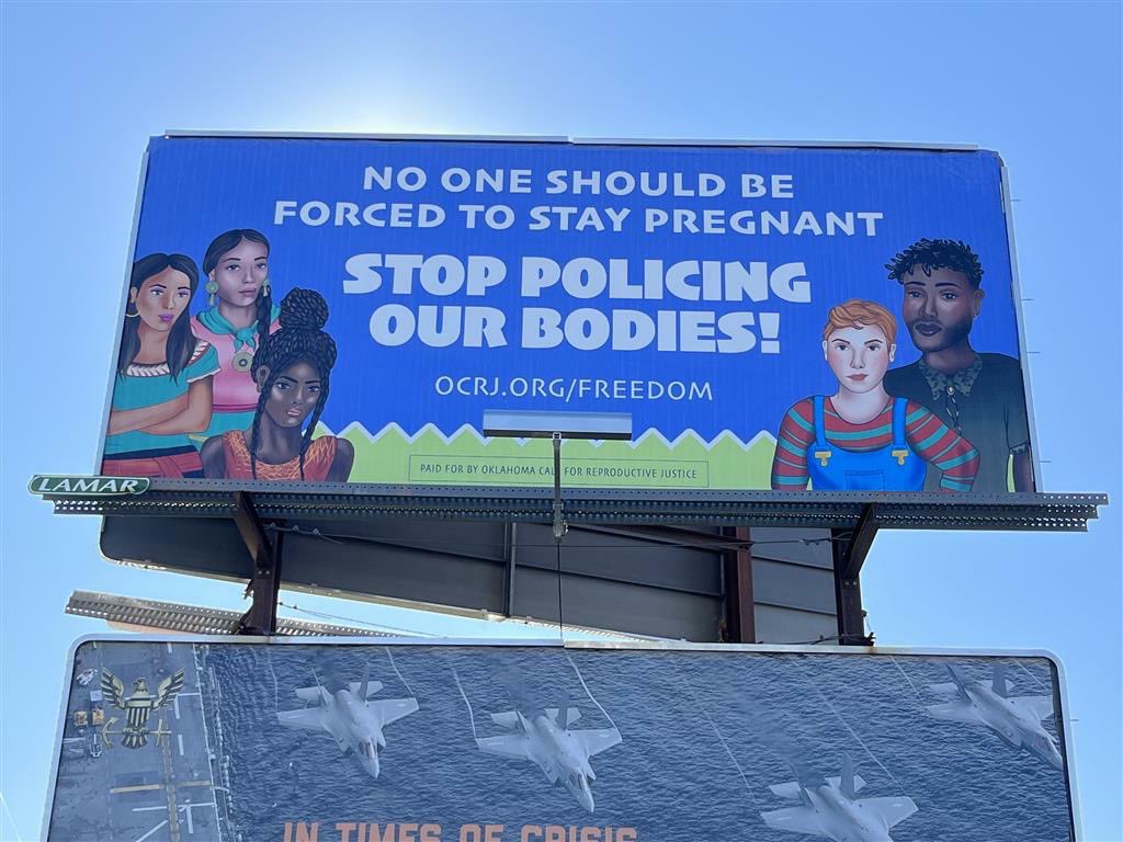 TamyaCox's tweet image. Our billboards are up across the state. For more info go to ocrj.org/freedom. #BansOffOurBodies