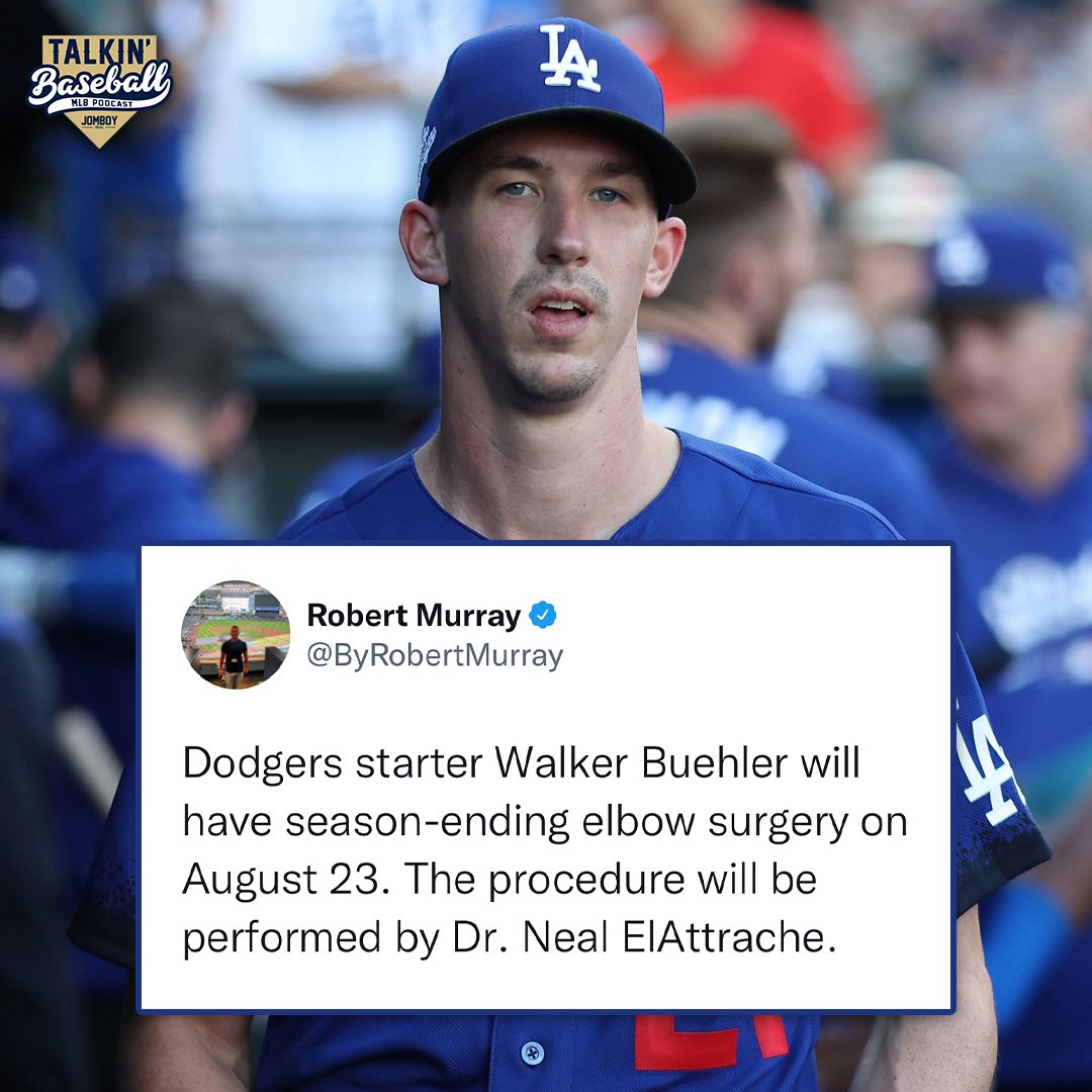 [情報] Walker Buehler 將動手肘手術'22球季報銷