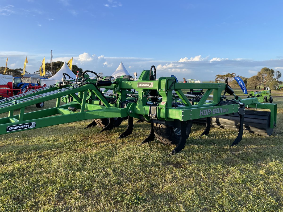This time last week was the opening day of the Eyre Peninsula Field Days at Cleve.  The Gessner HDR-6011 attracted lots of interest.  We'd like to thank Curtis's who sold a couple of these deep rippers at the show. This display stock will be delivered to a Port Neill farmer.