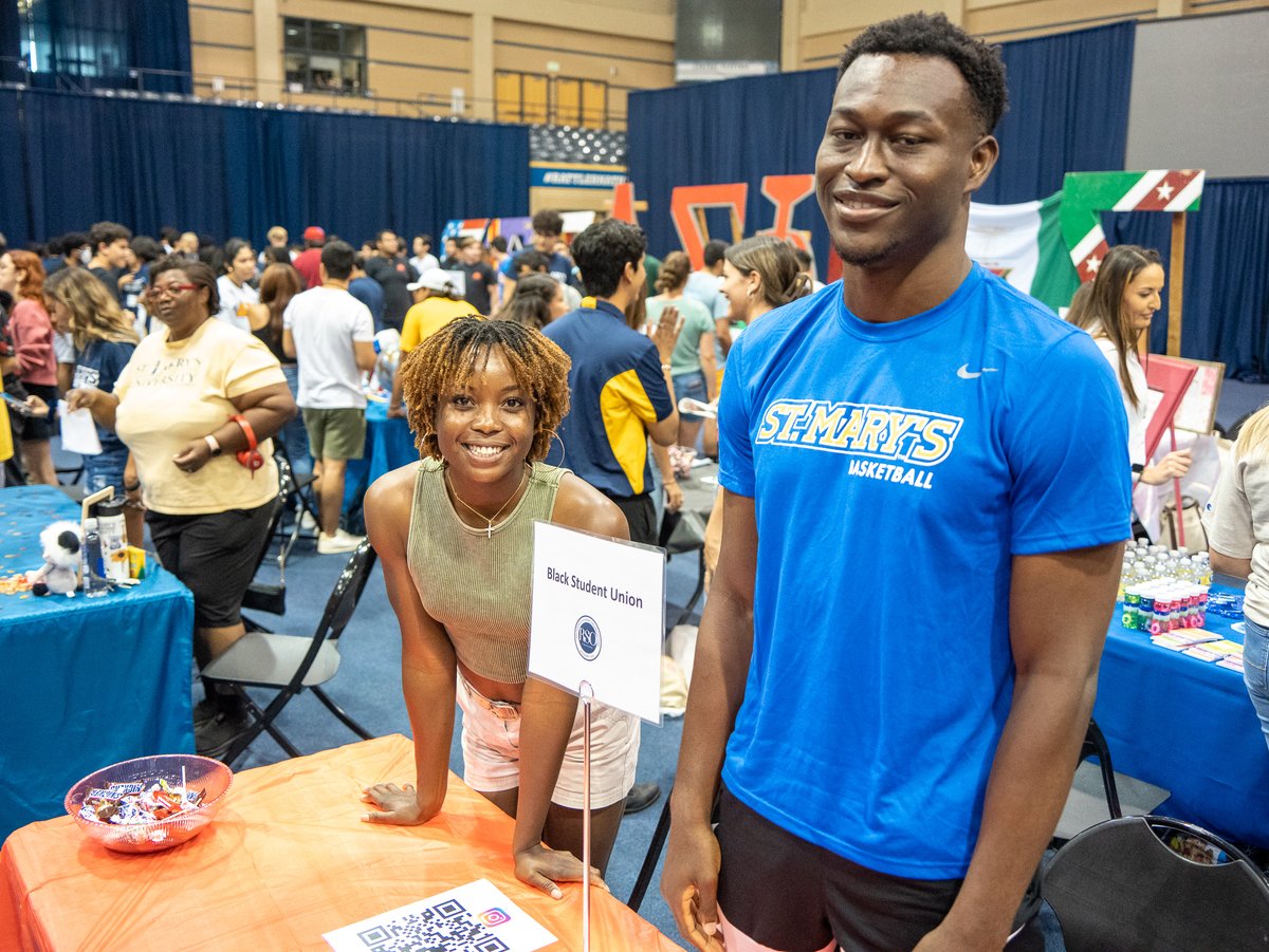 StMarysU's tweet photo. Students had the chance to meet, mingle and network with representatives from #StMU Registered Student Organizations during the Rattler Round-Up. A big thank you to everyone who stopped by to say hello. https://t.co/KE0jp7fsZH