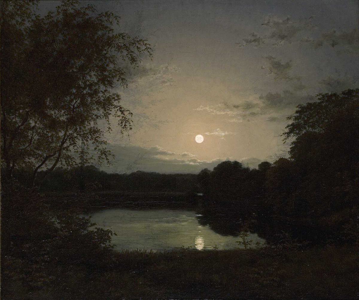 IMeDuSaI's tweet photo. "Ayışığında Orman Gölü" 

🌕Peter Skovgaard'ın 1837 #sanattarihi #sanat #art https://t.co/NqKlUZ31cS