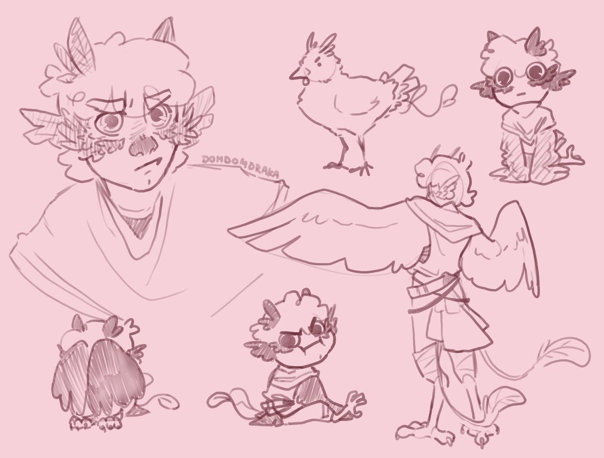 DomdomDraka's tweet image. since my pen is dying on me, some chicken sketches/doodles!

#tommyinnitfanart