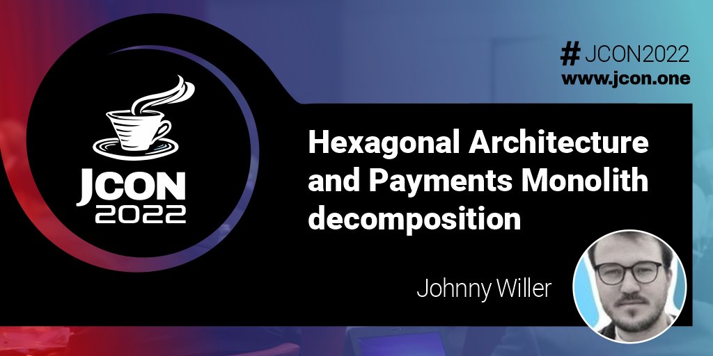 jcon_conference's tweet image. #JCON2022 - Sep. 21, 17:00 CEST @JohnnyWiller1 online
Hexagonal Architecture & Payments Monolith decomposition
Payment is part of everyday life. Whatever we buy, we need to pay for, rig...
Get a free #JUG Ticket: jcon.one
#BehaviourDrivenDevelopment
@OcadoGroup
