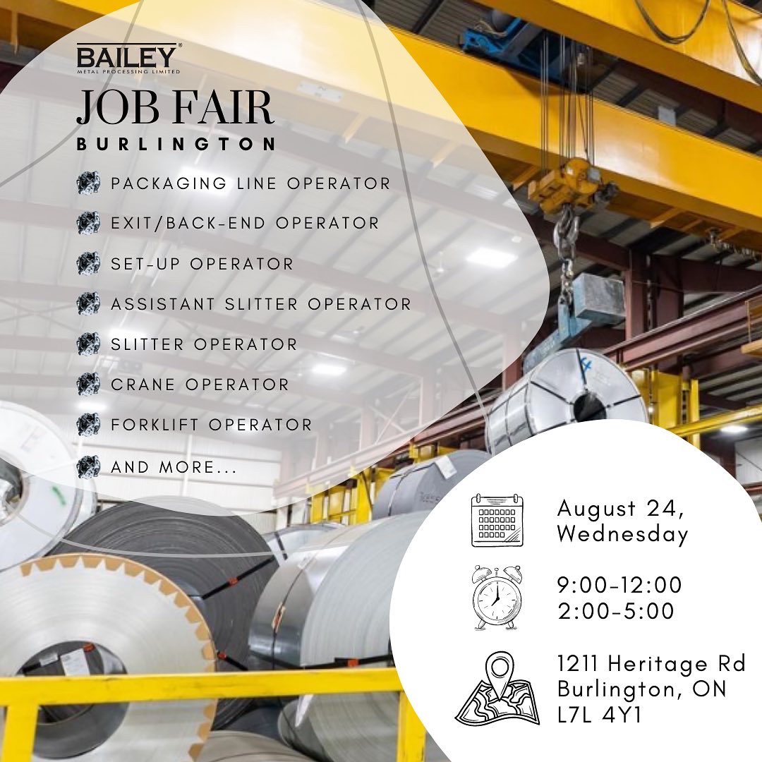 baileymetal's tweet photo. Are you looking to work in a well-established organization that is a recognized leader in the steel/metal manufacturing industry? Opportunity on the spot, come and see our best-in-class facility, learn more about us, and interview – all in one day. 

https://t.co/uCmTFP5TQq https://t.co/OOTO92Tjk6