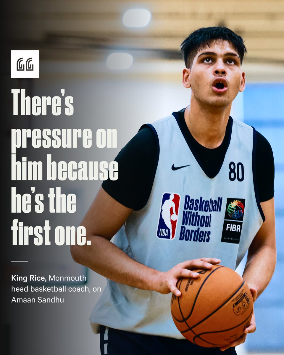 Amaan Sandhu is the first Indian-born athlete to earn a Division I men’s college basketball scholarship.

With it, he carries the hopes of millions, <a href="/DanaONeilWriter/">Dana O'Neil</a> writes.
theathletic.com/3502585/2022/0…