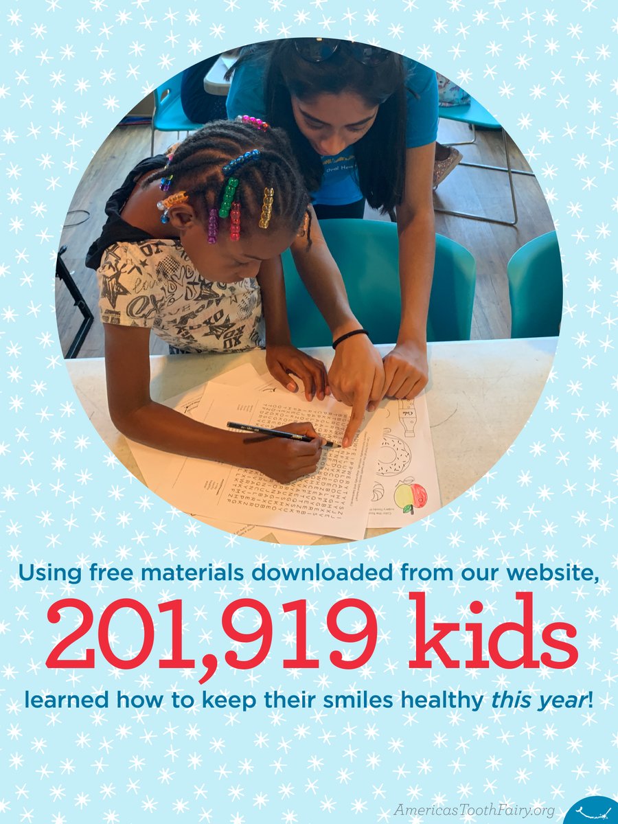 AmerToothfairy's tweet photo. #Education is the first step to prevent dental disease. With help from @AlignTechInc, 201,919 kids learned how to keep their smiles healthy using free materials downloaded from our website this year! See more education highlights at https://t.co/KED4szdEg6

#SaveSmiles https://t.co/DGBylrqx6V