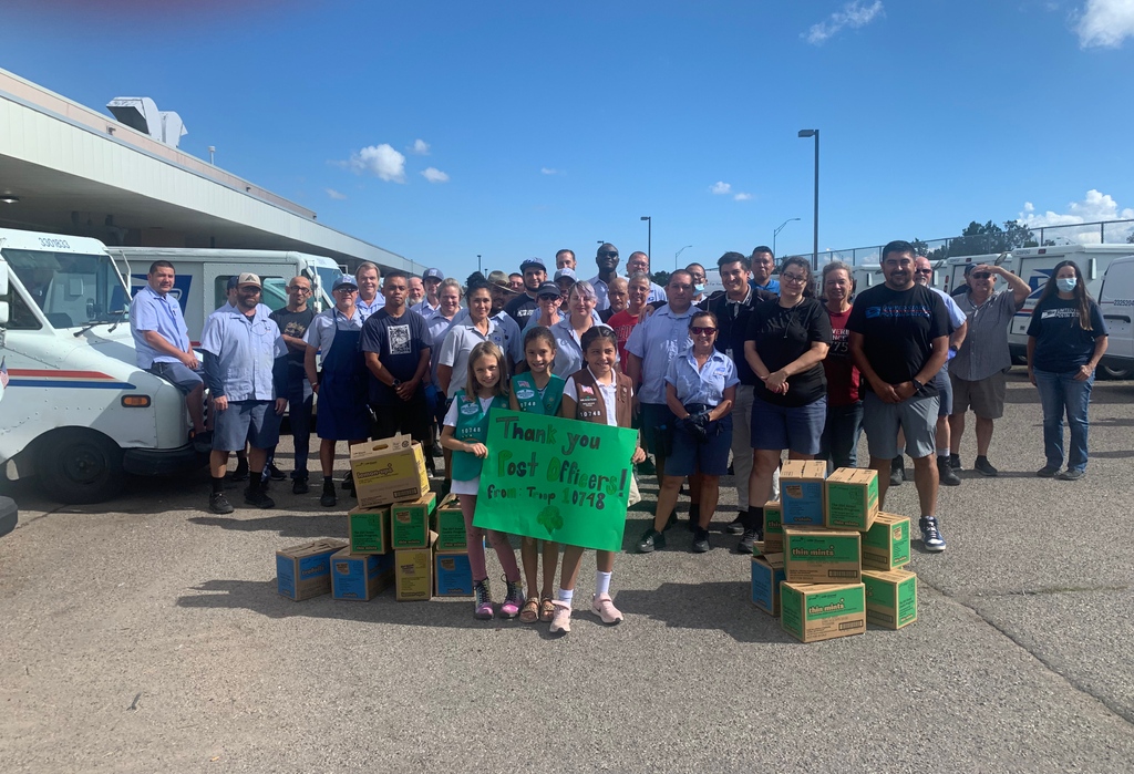 Troop 10748 donated cookies to the Pacheco Post Office in Santa Fe as