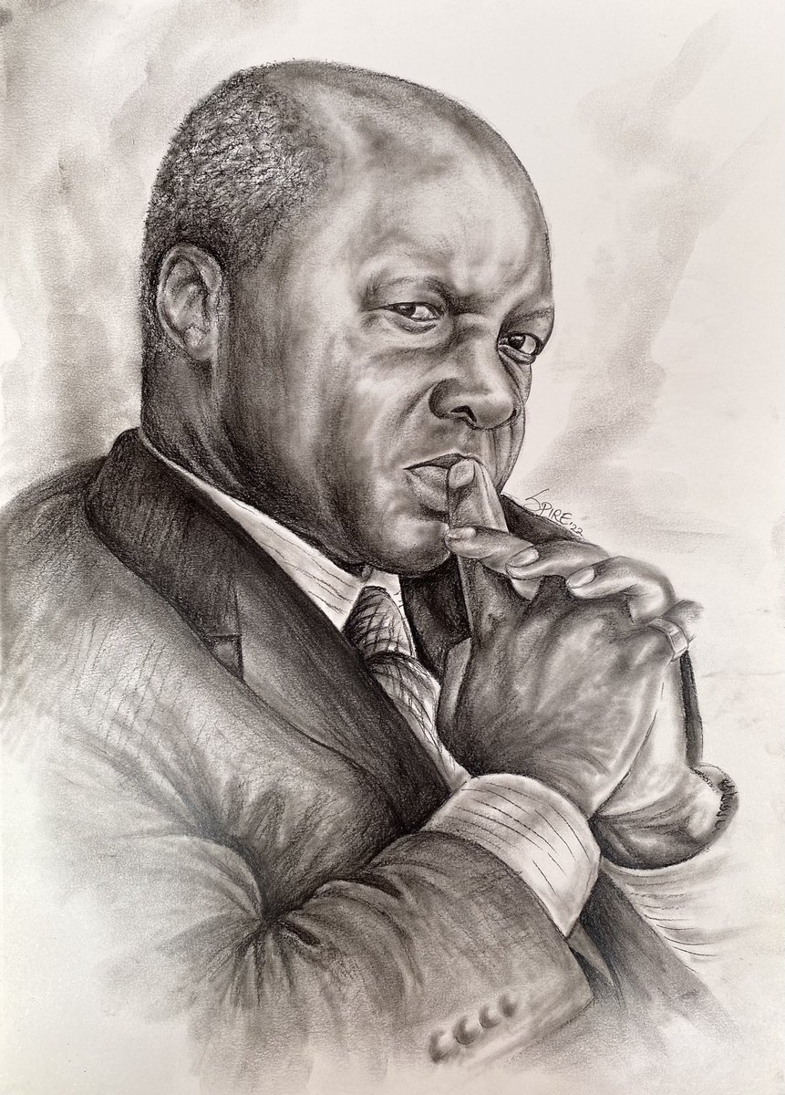 SpireJim's tweet photo. Commissioned portrait 
Charcoal on paper, A3 https://t.co/K9oCKRLN3k