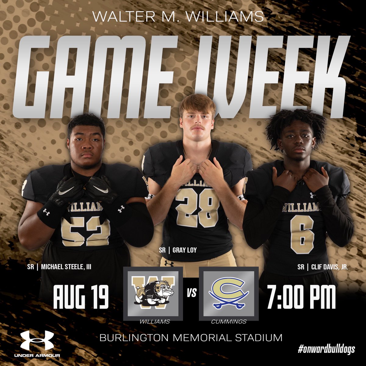 Hard to believe it’s here already!! <a href="/DawgAthletics/">Williams Athletics</a> <a href="/dawgs_bite/">WWHS Student Section</a> <a href="/BoosterWilliams/">WilliamsAthleticBoosterClub</a> <a href="/WMWHS/">Walter M Williams</a>