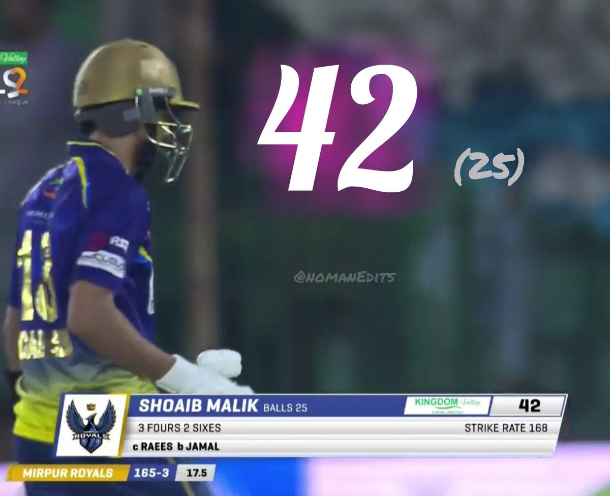 nomanedits's tweet photo. Well played Malik saab 👍
#Shoaibmalik #KheloAazadiSe #KplT20 https://t.co/ezMnIJBaen