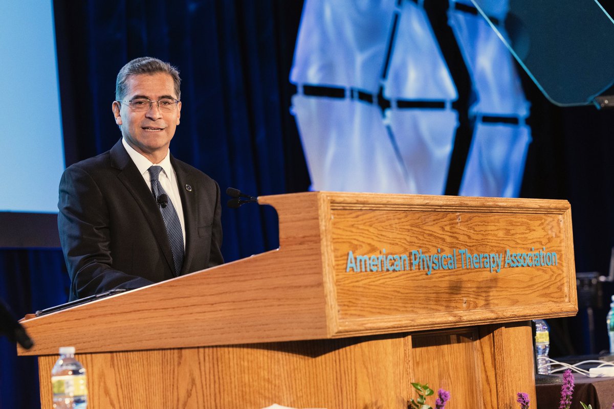 APTA_official's tweet photo. Thank you to HHS Secretary Xavier Becerra for addressing our House of Delegates. https://t.co/drMUPqJnAL