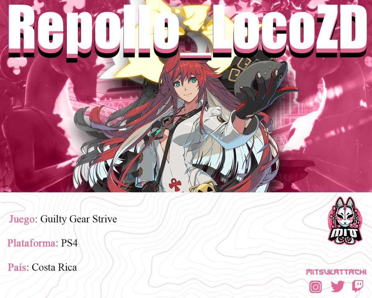 Mitsukattachi's tweet photo. 🌸WELCOME TO MIT!🌸
-
Le damos la bienvenida a Repollo_LocoZD, nuestro nuevo player de Guilty Gear Strive que con su Jack-O demostrará de que esta hecho, espero que se preparen!
#GoMIT #GuiltyGearStrive https://t.co/uKGa7ZmpV8