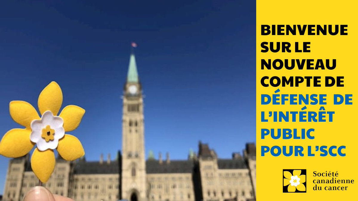 ccs_advocacy's tweet photo. Bienvenue sur notre tout nouveau compte de défense de l'intérêt public pour @societeducancer!

Suivez les nouvelles au sujet de notre travail de défense de l'intérêt public et sur la façon dont vous pouvez faire une différence. https://t.co/i7pBycQH7Q