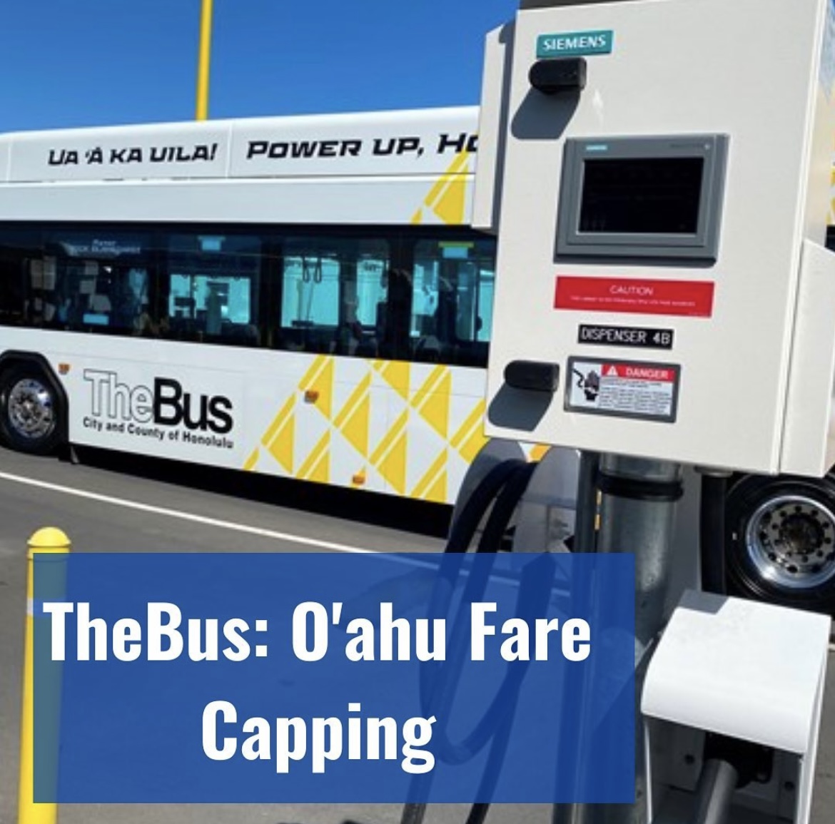 Ulupono's tweet photo. Fare capping using a HOLO card is an effective way to save money when riding on TheBus. After riders have paid bus fares that are equivalent to a day or month pass, the fares are then "capped," and rest of that time period will be free! 
#TheBus #HOLO @STCHawaii @hnldts https://t.co/1JCh8LDPiC