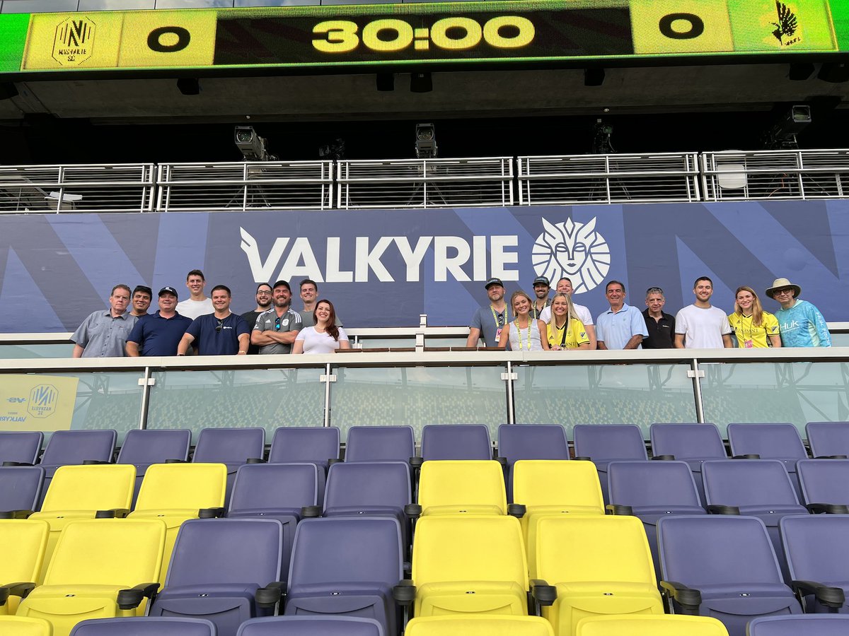 ValkyrieFunds's tweet photo. Looking back on a fun entitlement night at @NashvilleSC! It was a great kickoff to our first in person all hands this week in Nashville. Great to have #TeamValkyrie together! https://t.co/lZ5M7ICOks