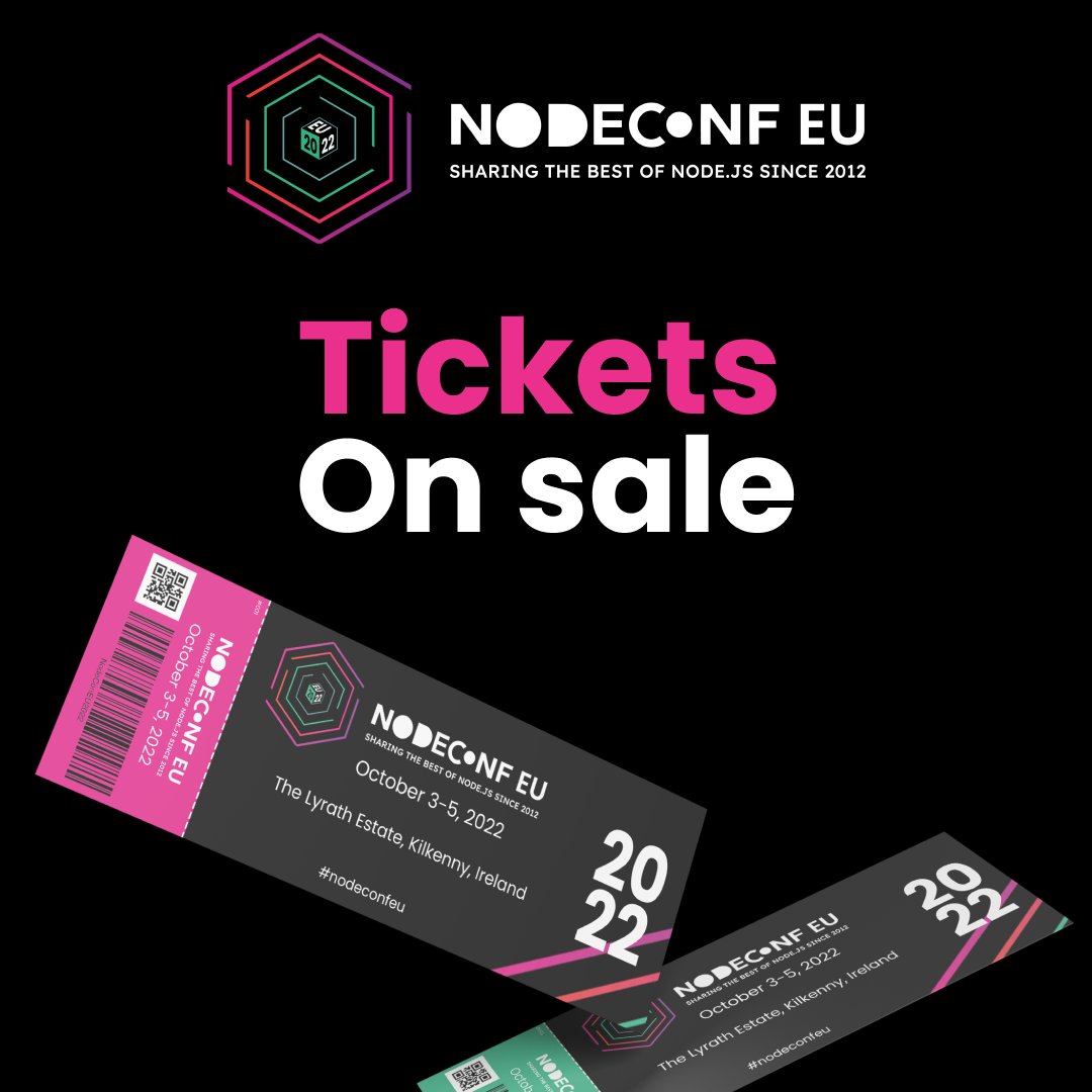 We've been a bit quiet lately! 👋 
But have you heard.....#NodeConfEU is back! 
Join some of the world's renowned #Nodejs experts with 3 days of talks &amp; workshops in Kilkenny, Oct 3-5. 
Tickets >> nodeconf.eu
