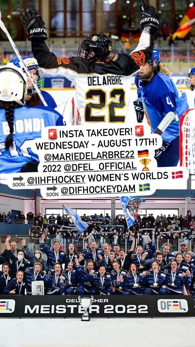 93HkyServices's tweet photo. IG - @93hkyservices on Wednesday @MaarieDel22 🇩🇪 will be taking over for the day as Team Germany is preparing for the upcoming IIHF Women’s World Championships in Denmark 🇩🇰 this month! Follow along! #93HS 👊🏻🏒🔥 https://t.co/J0YAifgco9