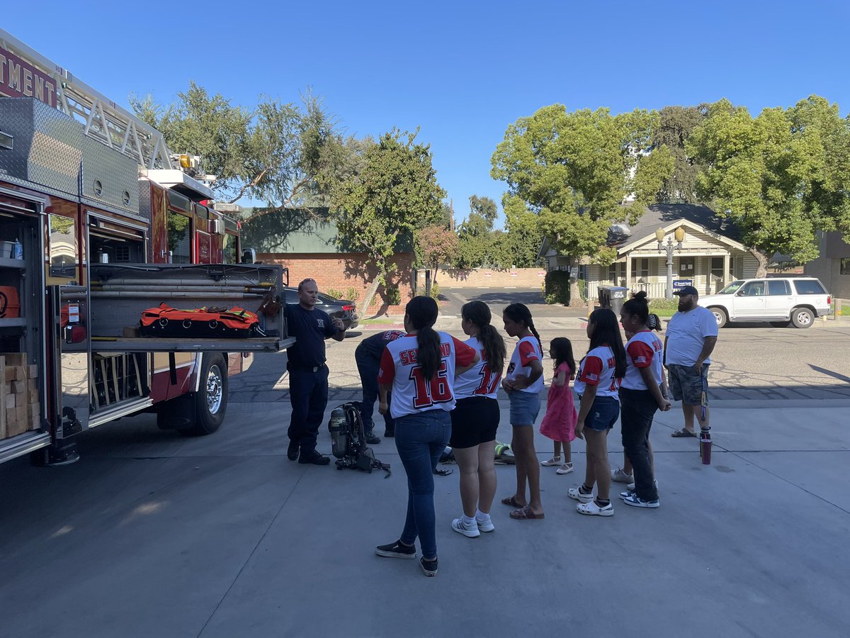 Visalia Fire Station 51A personnel would like to thank the Visalia Renegades 10u softball team for their gift baskets after they were given a tour of our downtown firehouse yesterday afternoon.