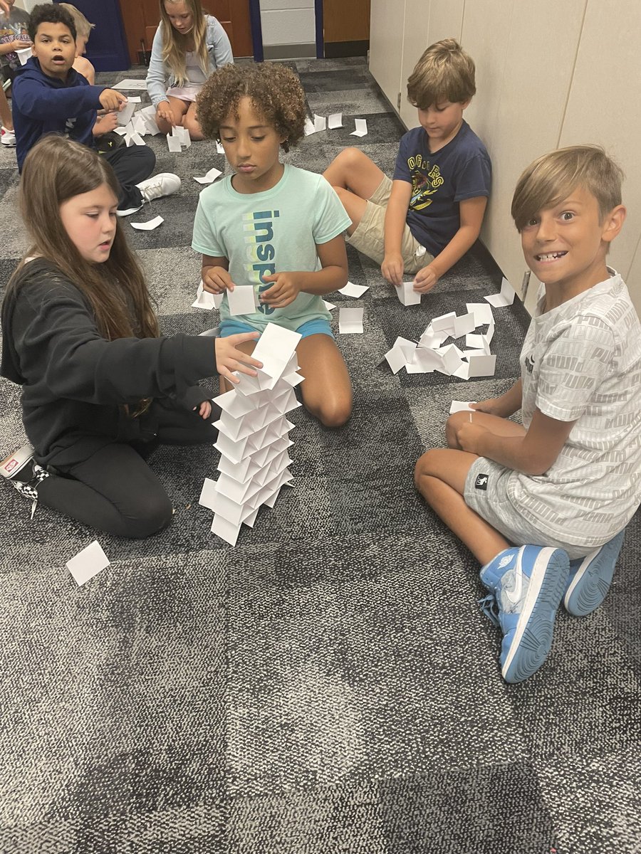 SC_STEAM_1's tweet photo. Students are taking the “Tallest Tower” challenge this week in STEAM. Today’s tallest tower went to 3rd graders in Mrs. Poulson’s room with a 42” tower!! Check out some of our work! https://t.co/1eo7msqRj5
