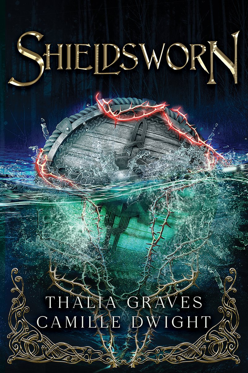 thaliagraves's tweet photo. I am thrilled, excited, nervous and a whole thesaurus of words to officially announce that it's official:

My debut novel Shieldsworn is coming to a Kindle near you on September 22nd!

Viking-vibes romantasy (romance &amp; fantasy), co-authored with @cdwightbooks https://t.co/oaIttHvkbT