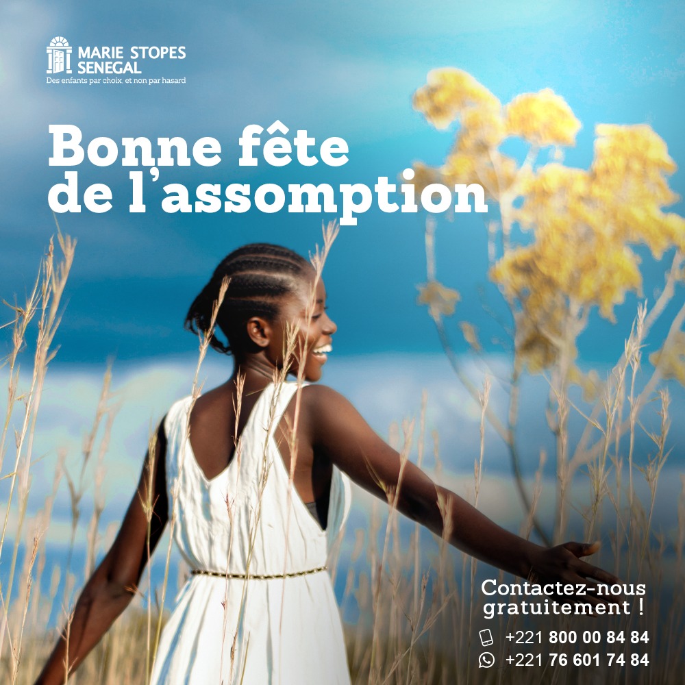 MSISenegal's tweet photo. Marie Stopes #Sénégal vous souhaite une joyeuse fête de l'#assomption.
#15Août #assomption2022 #msisenegal https://t.co/CabUnJen0q
