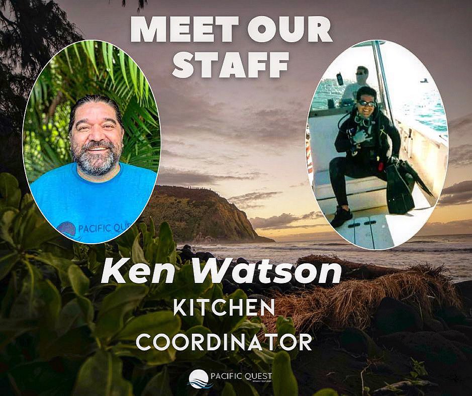 Meet our Staff:

Ken started at Pacific Quest in 2019, and now supports our logistics team in the kitchen. “I'm a big advocate of our naturopathic diet approach”

Ken enjoys riding his motorcycle, being active on the local music scene, kayaking and surfing 
#pacificquest