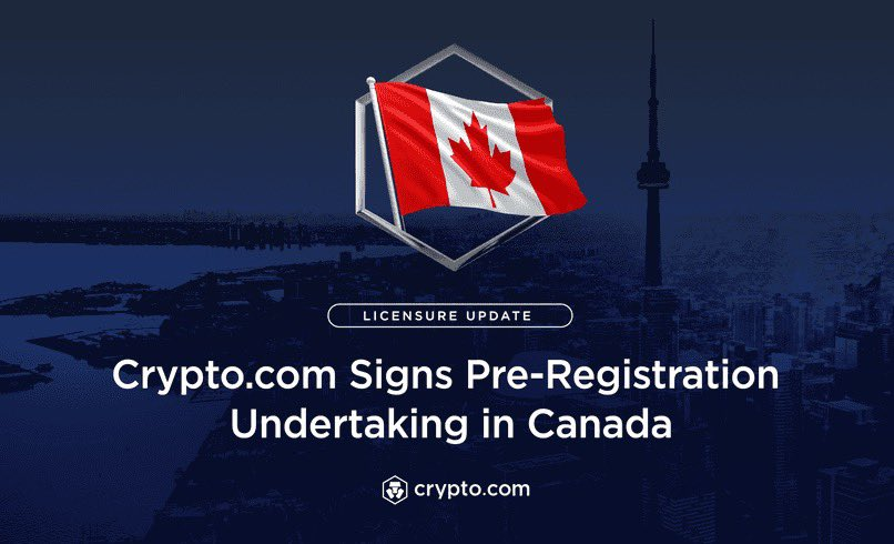 🇨🇦 Crypto.com has signed a pre-registration undertaking with the Ontario Securities Commission (OSC) in Canada.

#BLUX #Metaverse #NFTs #NFTCommunity #CryptocurrencyNews