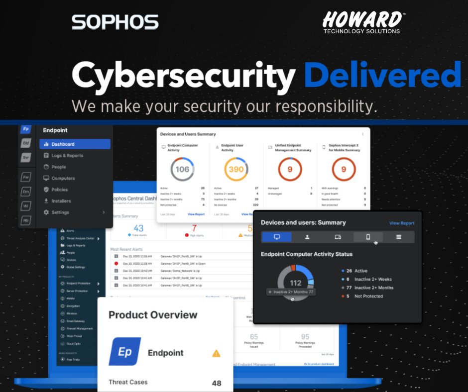 Sophos is a worldwide leader in next-generation cybersecurity, protecting more than 500,000 organizations and millions of co... bit.ly/3jVk1r4

#Experience #The #Howard #Advantage #YouNeedIT #WeDoIT #HighQuality #Reliable #Affordable #Cutting #Edge #Technology #Solutions