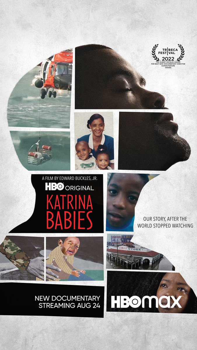 The babies who were neglected and forgotten in 2005 aren’t babies anymore, and this is our story! Excited to share the official key art for our @HBO original documentary, Katrina Babies, streams August 24 on @HBOMax @HBODocs. #KatrinaBabies 🤎