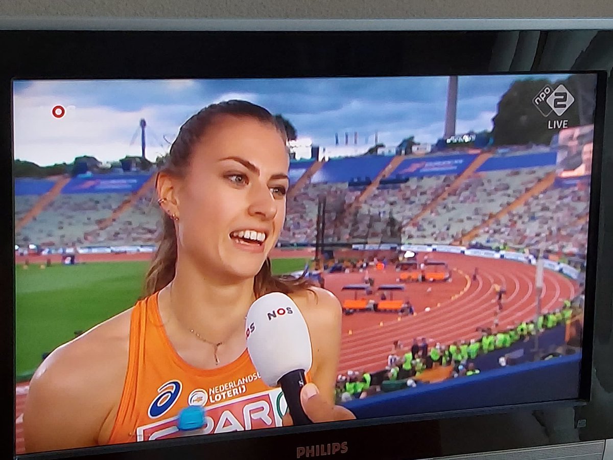 kokkie81's tweet photo. Mooi om te zien. GVAC atlete @evelinesaalberg  met mooie tijd naar halve finale op EK Atletiek. Mooi interview na afloop op TV. https://t.co/mZbYsrvmRY
