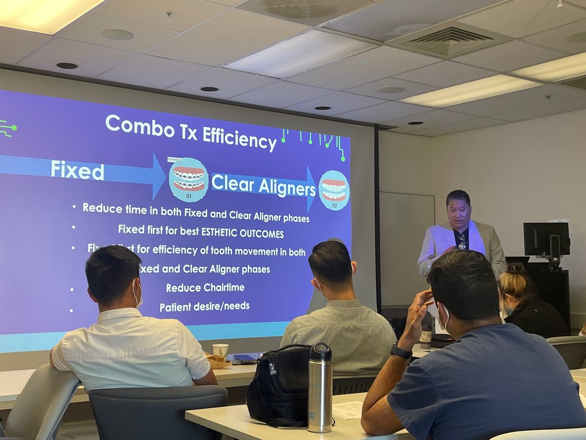 SystemsUlab's tweet photo. The next generation of Orthodontists is in good hands.
Dr. Wu helps to educate UCSF students on the benefits of combination treatment with uSmile aligners.
#UCSF #ulabsystems #combinationtreatment https://t.co/KpqnDLNQwc