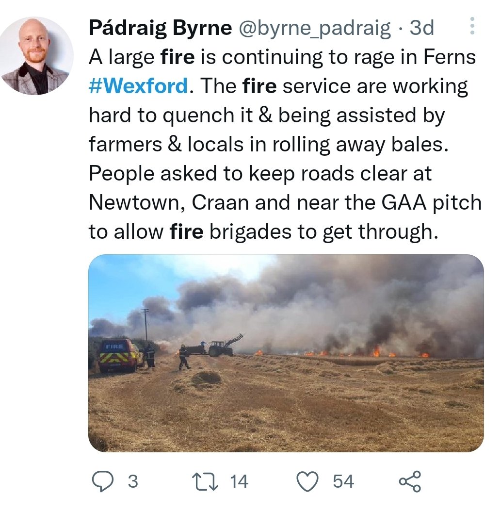 WhitmoreJen's tweet photo. Wexford - 2 images, 3 days apart.
Climate change is here, will get worse & rural communities will be hardest hit.
We need both climate #adaptation & #mitagation measures in place..now https://t.co/N4TVELkYCj