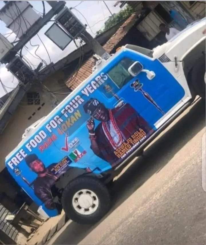 Gab_AudioVisual's tweet photo. You go chop Agbado, yam and garri for 8 years 😂😂😂😂 one Campaign promise is out God forbid #BATTHINGS https://t.co/6NzQd5LCeV