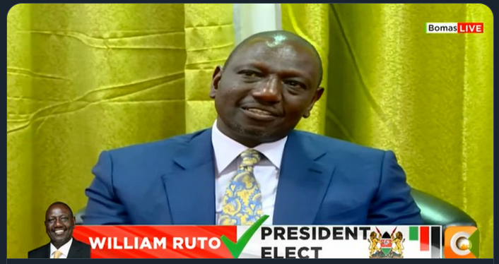 AfricanA_Radio's tweet photo. #kenyaelections2022 #KenyanElection2022 #KenyaDecides2022 
Congratulations Kenya for getting a new president-elect Dr. William Samoei Ruto. 

Courtesy: @citizentvkenya 

Trends: The 4 Ledama #Kondele Nairobi CBD Where is Baba Orengo Boniface Mwangi #RailaOdinga Opaque Balala https://t.co/0hPJcFqPsu