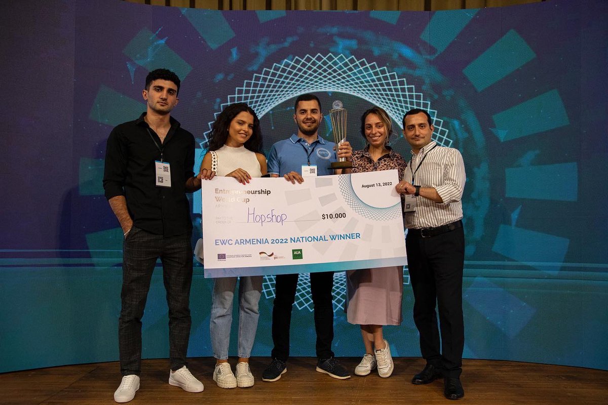 Foundation_FAST's tweet photo. 🏆HopShop, a graduate of the first batch of #FAST's #InVent innovative venture building program will represent #Armenia in the Entrepreneurship World Cup (#EWC) https://t.co/9WY35wRcJ0