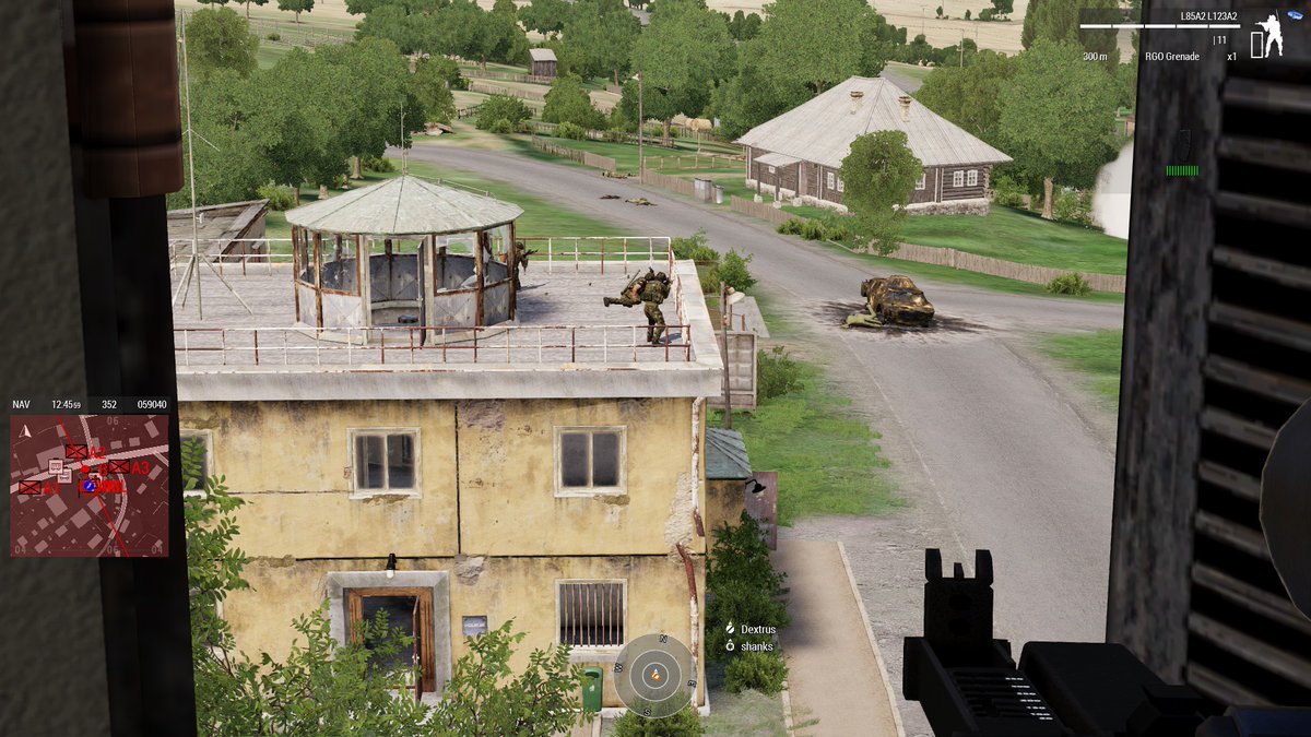 ark_arma's tweet photo. From our Saturdays 13/08 #arma3 session:
1) Brits operating on Livonia
2) Sharing some over the counter ammo amongst the troops as PMC
3) Takistani MAT trying to take out a technical on Shapur
4) And then "trying" to escape away from Shapur. Keyword being "trying". #arma https://t.co/YMBr87sUUS