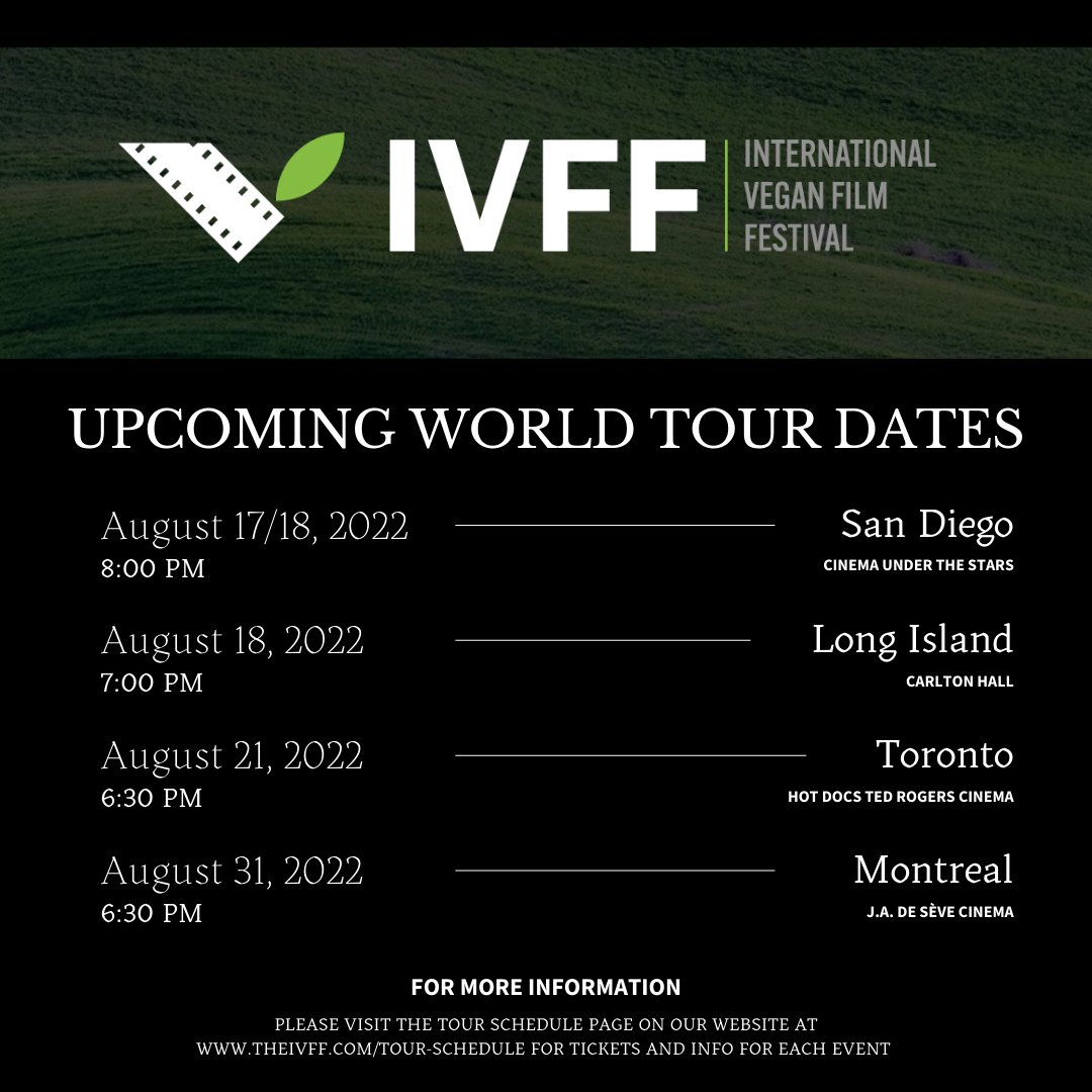 See your city? Buy your tickets today! theivff.com/tour-schedule #vegan