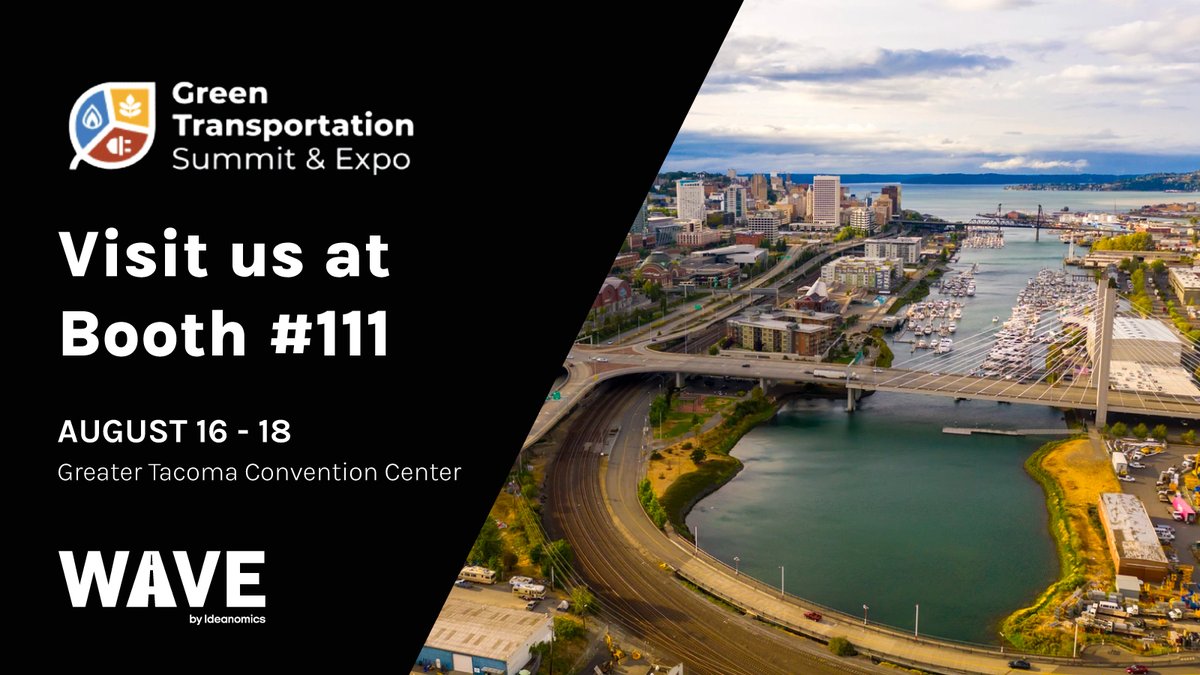 WAVE (@waveipt) on Twitter photo Aug. 16 – 18: Tacoma, we're headed to you. Visit us at <a href="/gtsummitexpo/">Green Transportation Summit & Expo</a> to learn more about how our high-power wireless EV charging can unleash the full potential of your commercial electric fleet. #GTSE22 Aug. 16 – 18: Tacoma, we're headed to you. Visit us at <a href="/gtsummitexpo/">Green Transportation Summit & Expo</a> to learn more about how our high-power wireless EV charging can unleash the full potential of your commercial electric fleet. #GTSE22