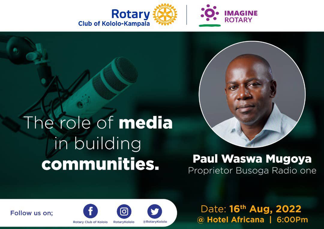 RotaryKlaKololo's tweet photo. We live in the era of information and it’s communication; come through and let’s learn a few things about how media can help us build our communities. #ImagineRotary https://t.co/Ij4RodjXk1