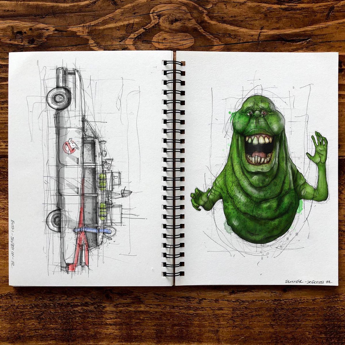 theurbangiant's tweet image. GHOSTBUSTERS ILLUSTRATION COMMISSION 

INITIAL SKETCH STUDIES 

#initialsketch #concept #architecture #newyork #illustration #doodle #diary #tribeca #ghostbusters #ghostbustershq #commission #hookandladder #internal #interior #furniture #slimer #ecto1