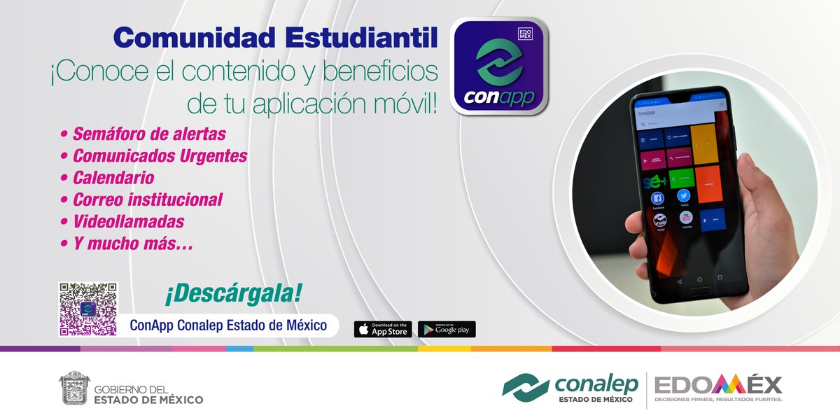 ConalepBQA's tweet photo. Estudiante Conalep Estado de México instala la aplicación virtual Conapp y utilízala como tu medio de comunicación y en cualquier momento activa sus alertas de seguridad.
@israeljeronimol
@MarlonM20
@Conalep_Edomex https://t.co/uSXs0UAUJu
