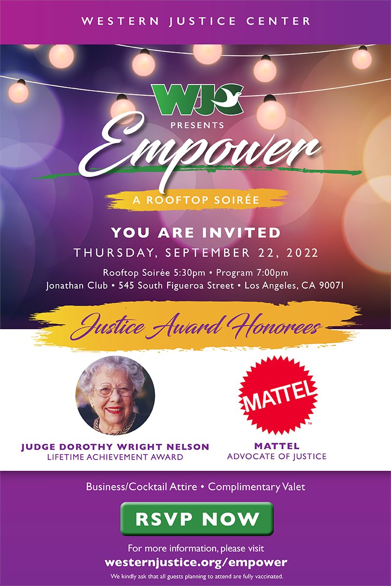The_WJC's tweet photo. Our 2022 Empower is just around the corner and you're invited! Join us at the Jonathan Club on September 22.

Follow this link to RSVP now: https://t.co/37uFsEWg4Z

#empower #gala #transformativemediation #conflictresolution https://t.co/EM7yv3GhZ7