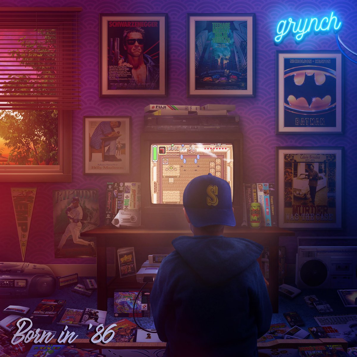 Grynch206's tweet image. My new album BORN IN ‘86 drops this Friday, August 19th! Cover art by the amazing @RachidLotf. Can’t wait to share this with y’all! 🙏💯