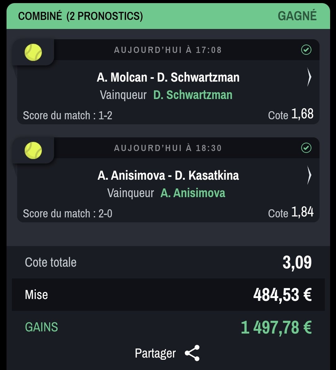 taurusbet's tweet photo. #ROADTO1K

💰 10€ ↗ 1497,78€ ✅

5 étapes, doucement mais sûrement sur du multisport 😈! 

Pour fêter cette nouvelle réussite du #ROADTO1K pour la 5e fois, je fais gagner 5x10€ parmis les retweets! (Soyez abonnés pour être éligible au tirage) #TeamParieur #TeamDPZ https://t.co/ei26B3hN5Y