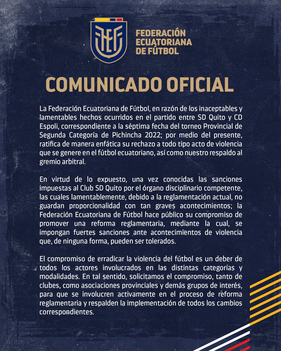 FEFecuador's tweet photo. 📌 #ComunicadoOficial https://t.co/drDcGz922l