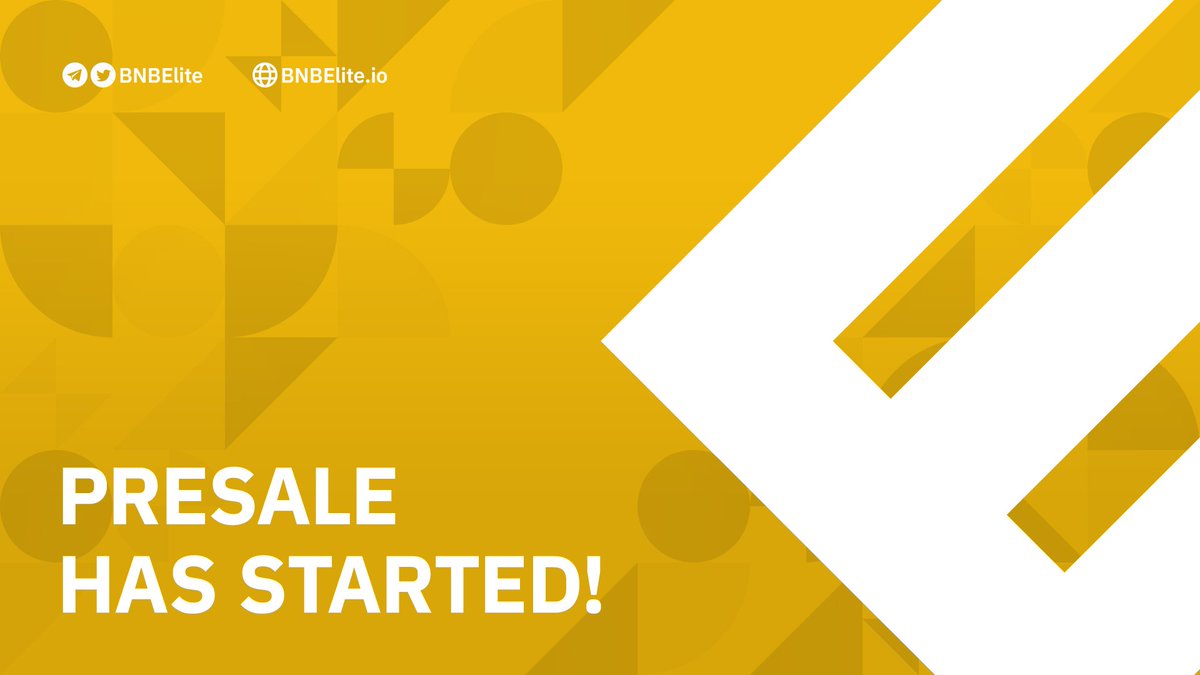 BNBElite's tweet photo. 🛒 ELITE #PRESALE HAS STARTED 🛒

💥Time to buy $ELITE before listings &amp; 100X pumps:

💎 0.01 BNB = 1,500 ELITE
💎 0.1 BNB = 15,000 ELITE
💎 1 BNB = 150,000 ELITE

💵 Minimum buy: 0.01 BNB

🔗 Buy here:
https://t.co/Za6mbdgGA2

🥞 #PancakeSwap listing: August 30

#BNBElite #ELITE https://t.co/ruovAGiCI9