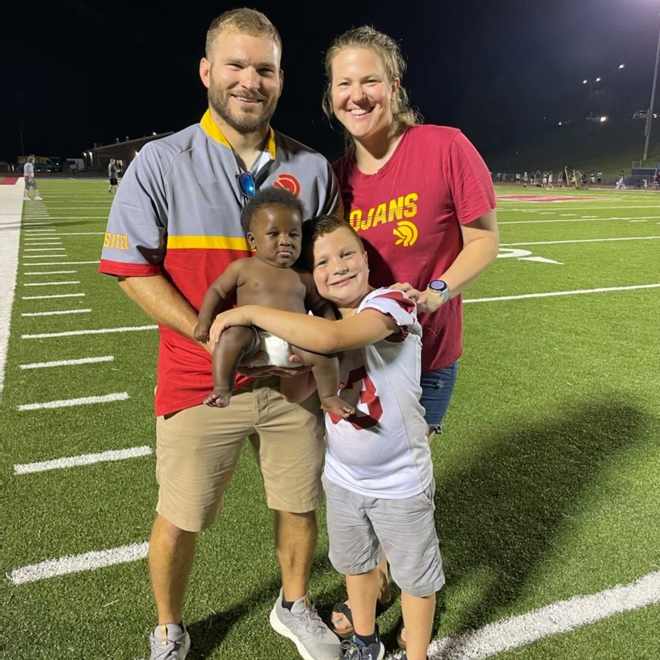 _samthom's tweet photo. 7 year and 10 months of praying for a baby and God provided us with the most amazing one. From day 1 Preston was a part of our family but today made it official!! Today is Preston's Day!! @Coach_Thom https://t.co/fqIsOanIW8