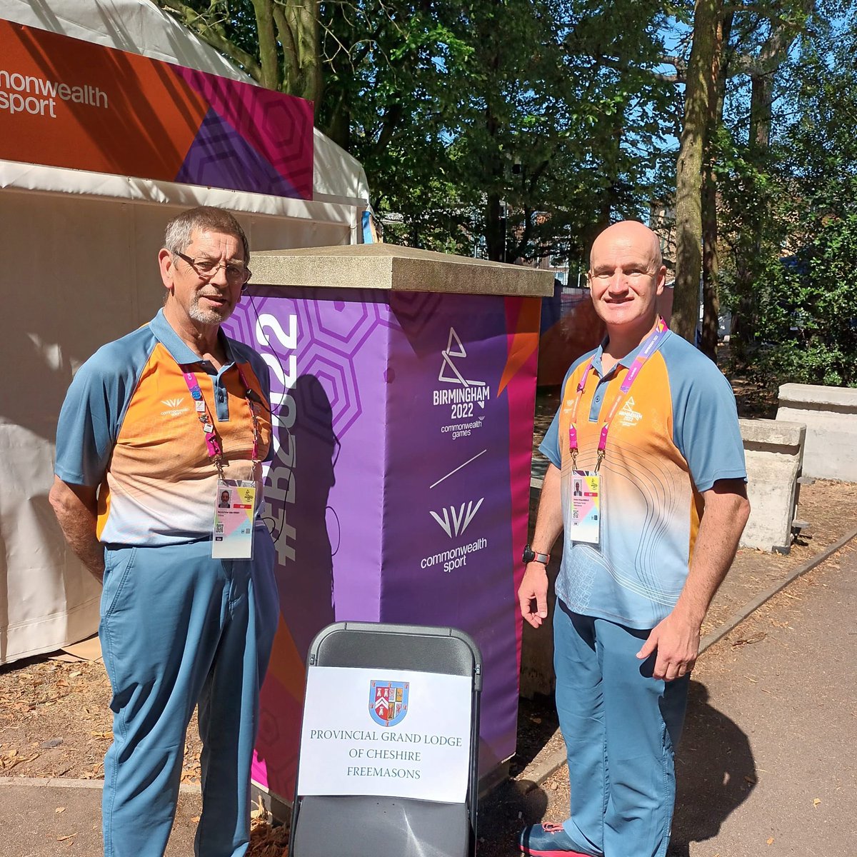 CheshirePGL's tweet photo. #yourquestionsanswered
We will soon be holding a coffee time chat with two #CheshireFreemasons that recently volunteered at the Commonwealth Games. We invite you to post any questions you would like us to ask the volunteers below.
#fremasons
#commonwealthgames2022 https://t.co/OtjtrFVU0M