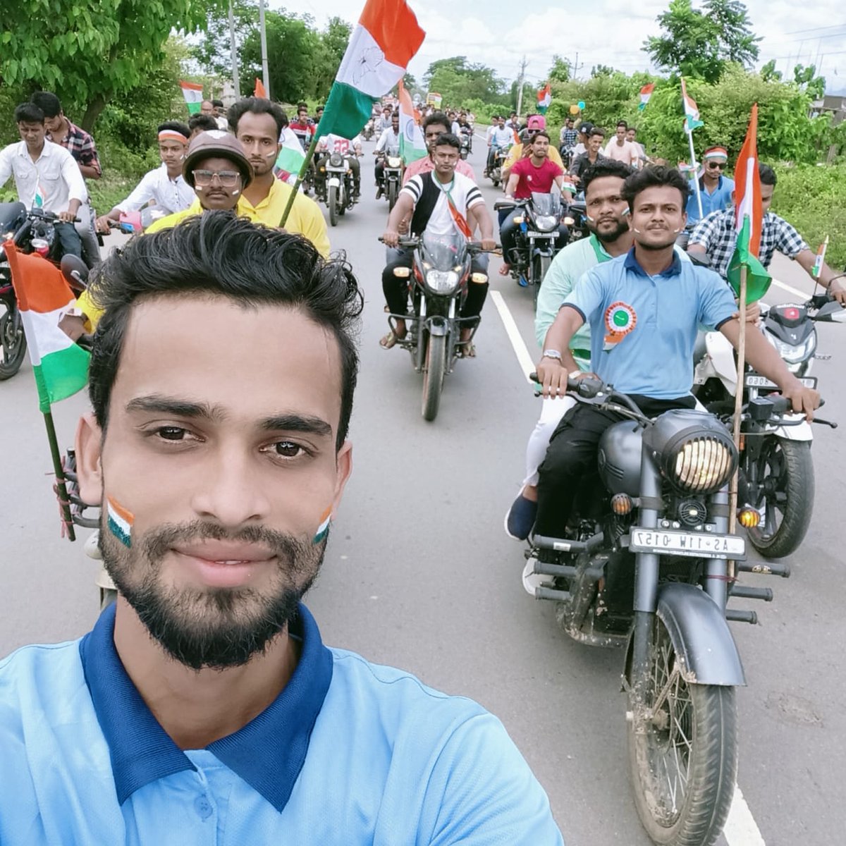 THFAssam's tweet photo. Tiranga Yatra by The Humanity Foundation ❤️ 
Happy Independence day to all ❤️
#AzadiKaAmritMahotsav
#HarGharTiranga
#HarGharTirangaAssam
#76IndependenceDay https://t.co/bjmEq4Y4Kt